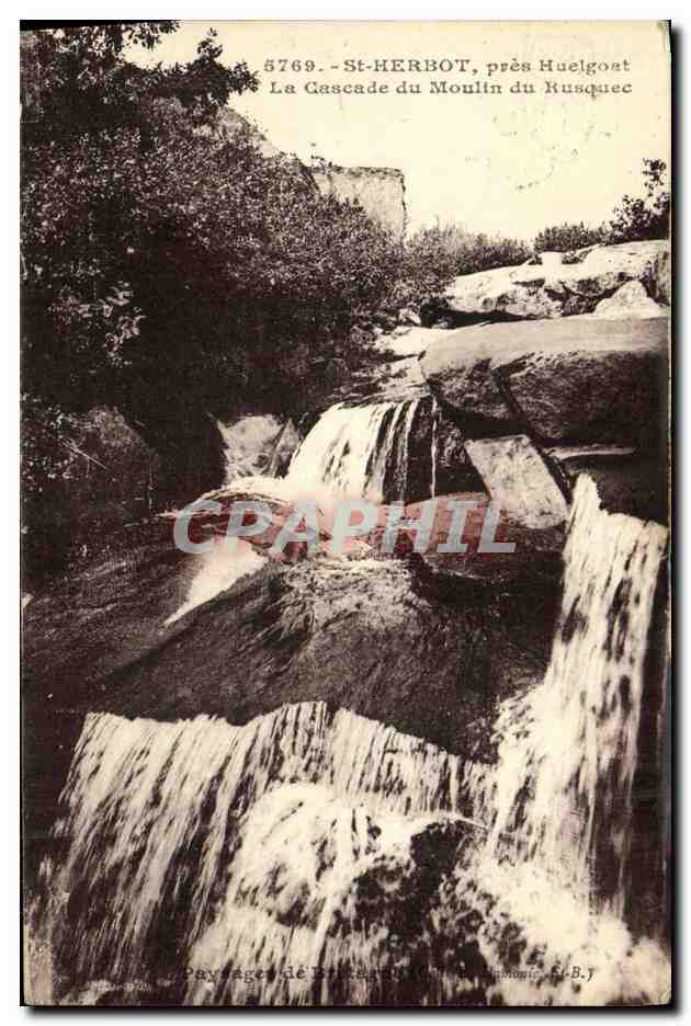 CPA St Herbot pres Huelgoat La cascade du moulin du Rusque