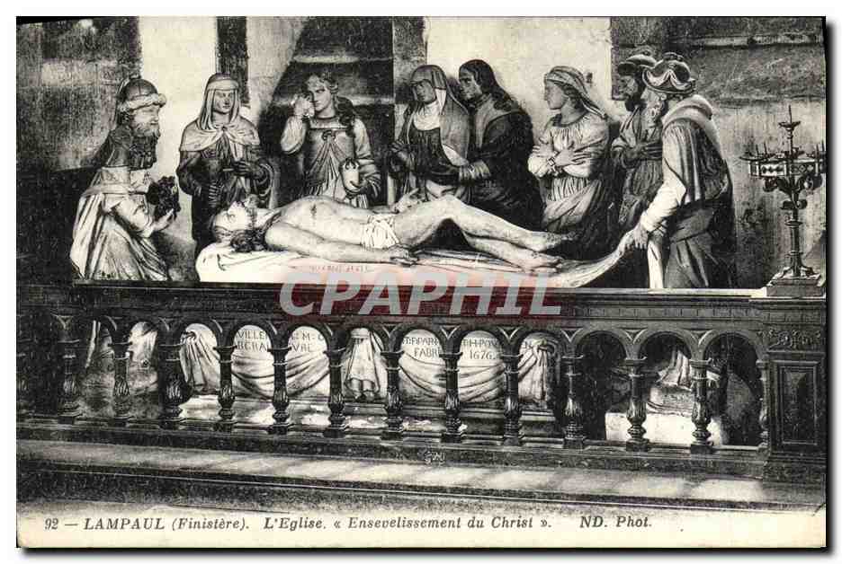 CPA Lampaul Finistere L eglise Ensevielissement du Christ