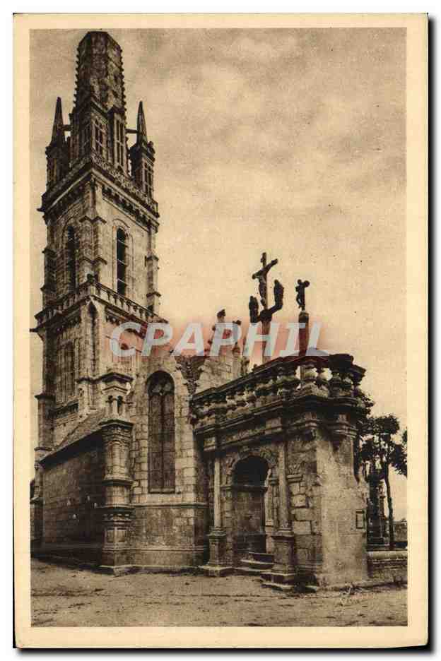CPA Bretagne Lampaul Finistere L arc de triomphe de l eglise