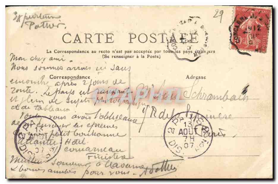 CPA Concarneau L Arriere port La citadelle — Rückseite