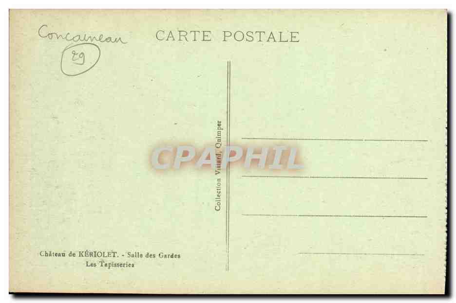 Château de KÉRIOLET — Salle des Gardes — Les Tapisseries — Rückseite