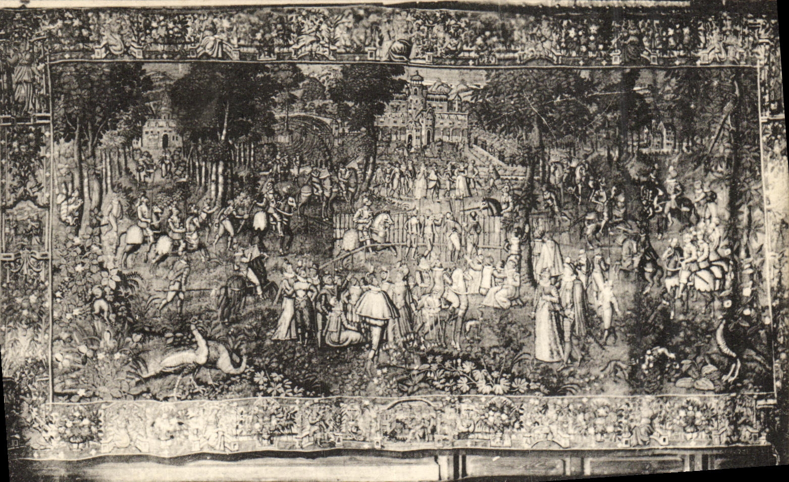 Scène d'un Tournoi — Tapisserie des Flandres (XVIe siècle) — Collection Wilard, Quimper