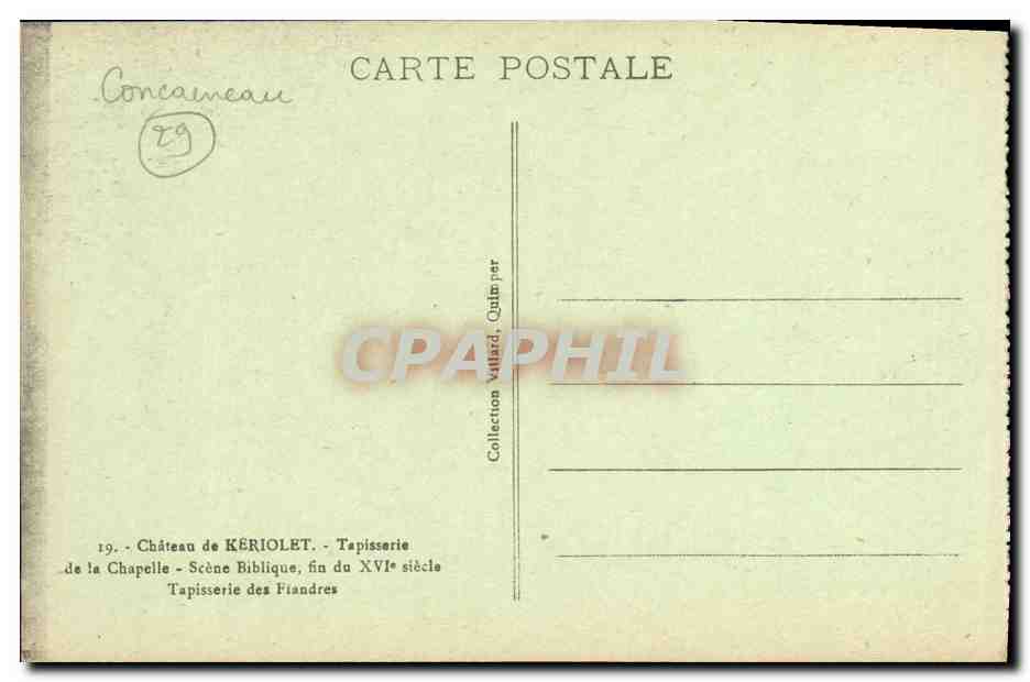 Château de KÉRIOLET — Tapisserie de la Chapelle, scène biblique, fin XVIe siècle — Collection Quimard — Reverso