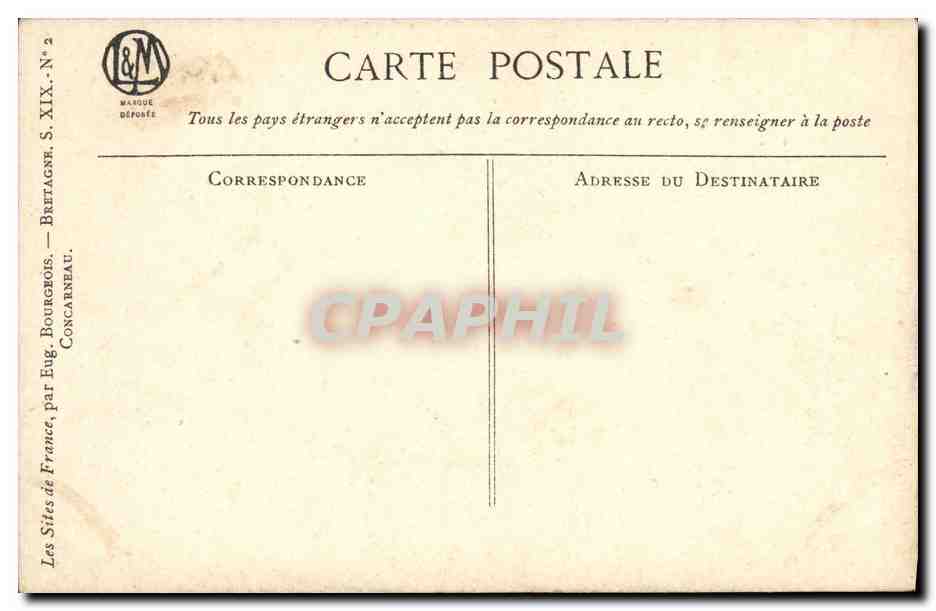 CPA Concarneau — Rückseite
