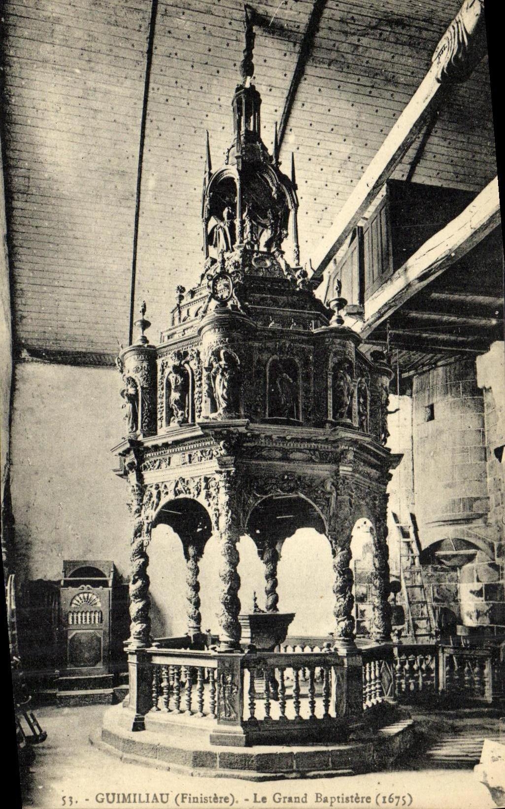 Guimiliau (Finistère) — Le Grand Baptistère (1675) — Éditeur non identifié, n° 53