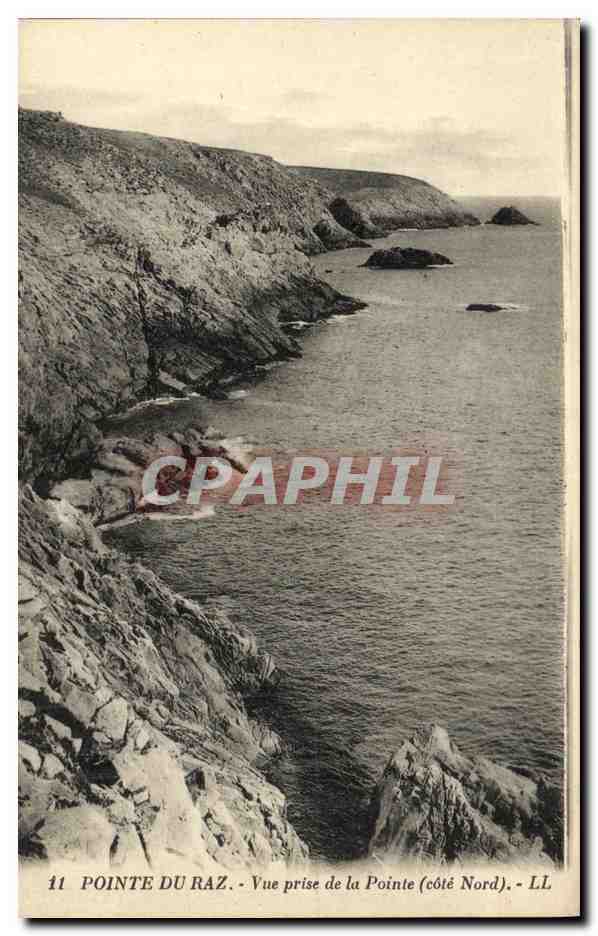 CPA La Pointe du raz Vue Prise de la pointe