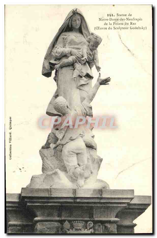 CPA La Pointe Du Raz Statue de Notre DAme des Naufrages 