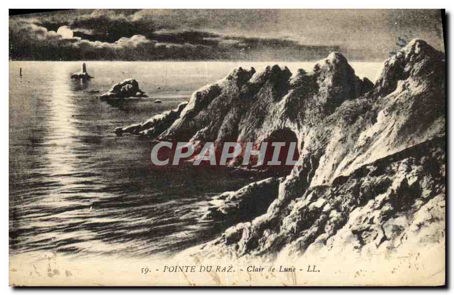 CPA La Pointe du Raz Clair de lune