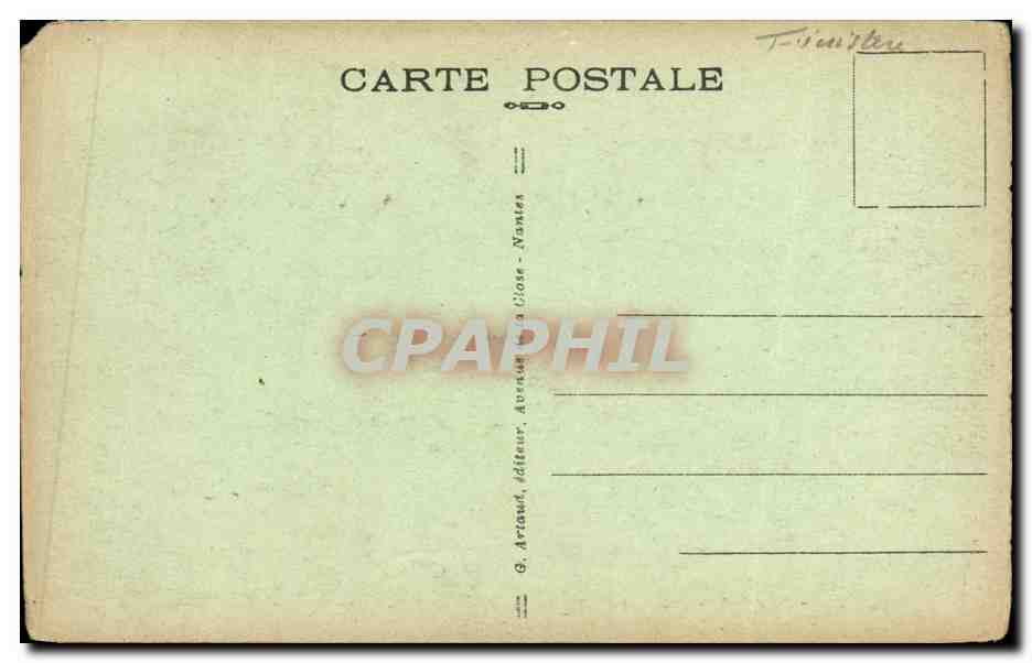 CPA La Pointe du Raz Statue de Notre Dame des Naufrages et le semaphore  — Verso