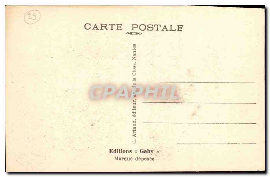CPA Saint Christophe et la vierge Le Folgoet Le porche des apotres — Rückseite