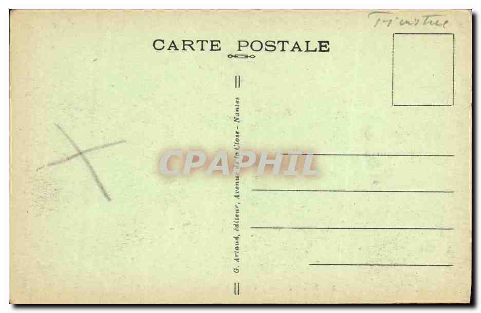 CPA Treboul Les Sables Blancs et l ile Tristan — Rückseite