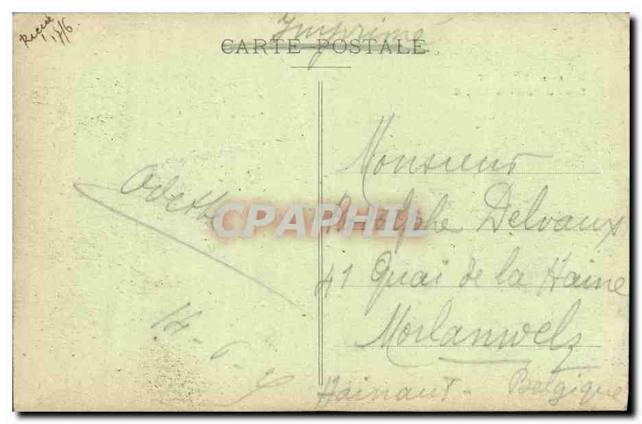 CPA Benodet Pointe et manoir de Malakoff Bateaux — Rückseite