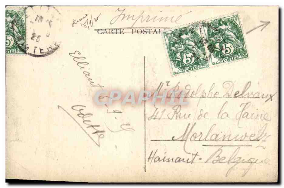 CPA Elliant La Vallee du jet au moulin de St Clou Le chateau de Landanet — Rückseite