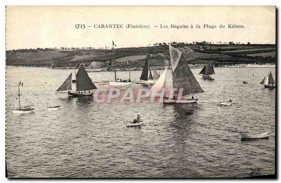 CPA Carantec Les Regates a la Plage du Kelenn Bateaux