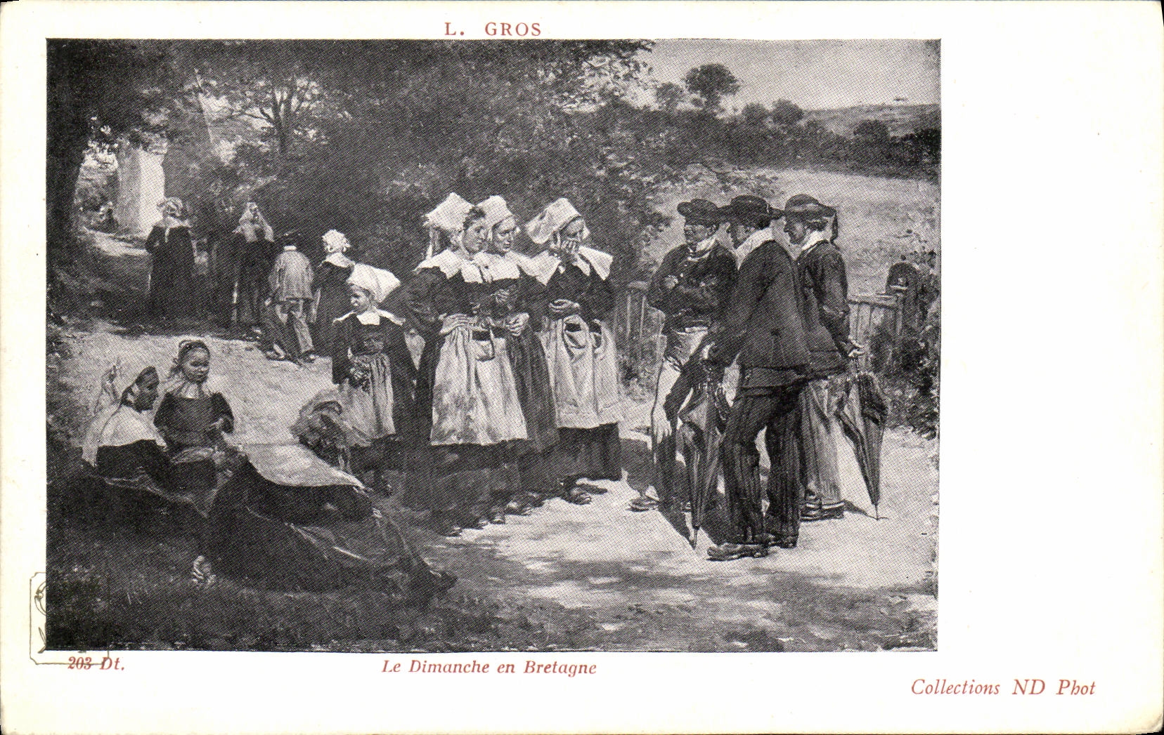 CPA Le Dimanche en Bretagne L Gros Folklore