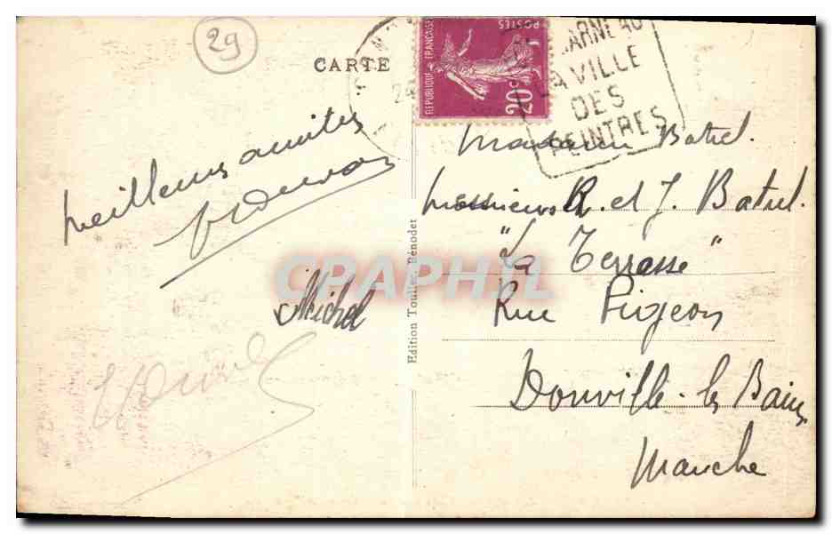 Rivière de l'Odét - Châteaux de Pérennou et Kérouzien — Édition Toinot-Bénodet, n°10 — Rückseite