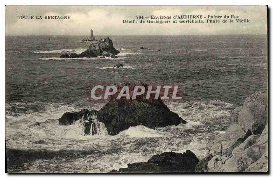 Pointe du Raz - Récifs de Gorlégreiz et Gorlébella, Phare de la Vieille — Toute la Bretagne, n°784
