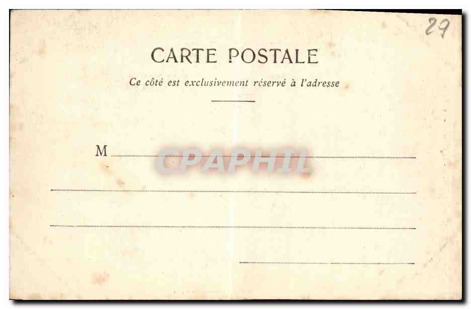 CPA Brasparts Le Calvaire Le Clocher — Rückseite