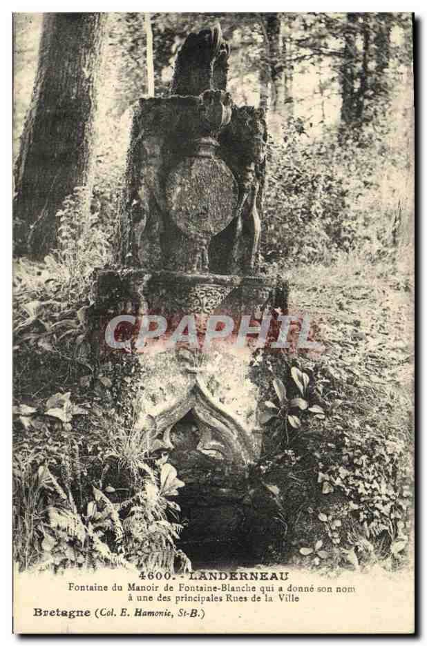 CPA Landerneau Fontaine du manoir de Fontaine Blanche 
