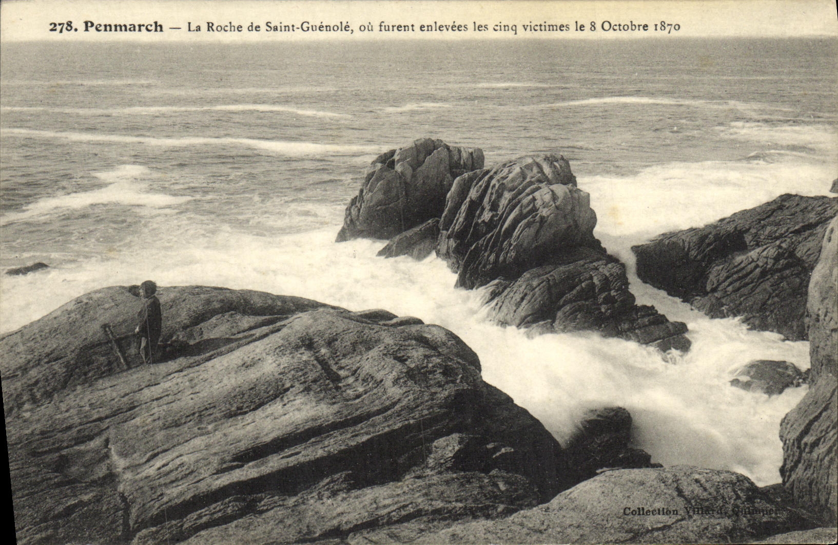 CPA Penmarch La Roche de Saint Guenole ou furent enlevees les cinq victimes le 8 octobre 1870