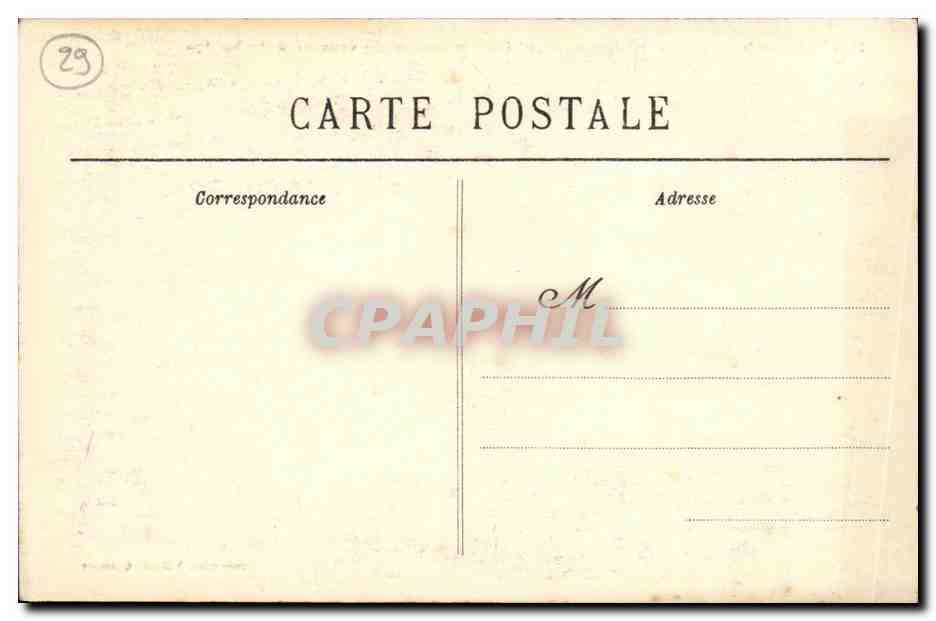 CPA Penmarch La Roche de Saint Guenole ou furent enlevees les cinq victimes le 8 octobre 1870 — Rückseite