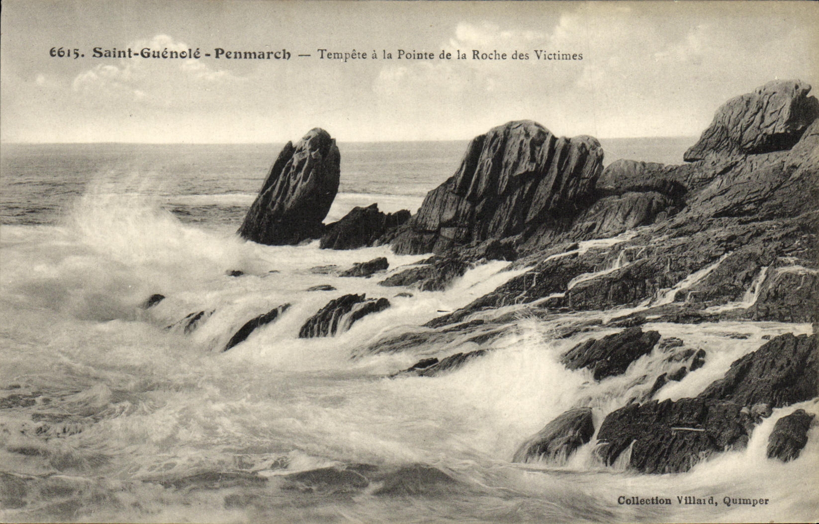 CPA Penmarch Saint Guenele Tempete la Pointe de la Roche des victimes