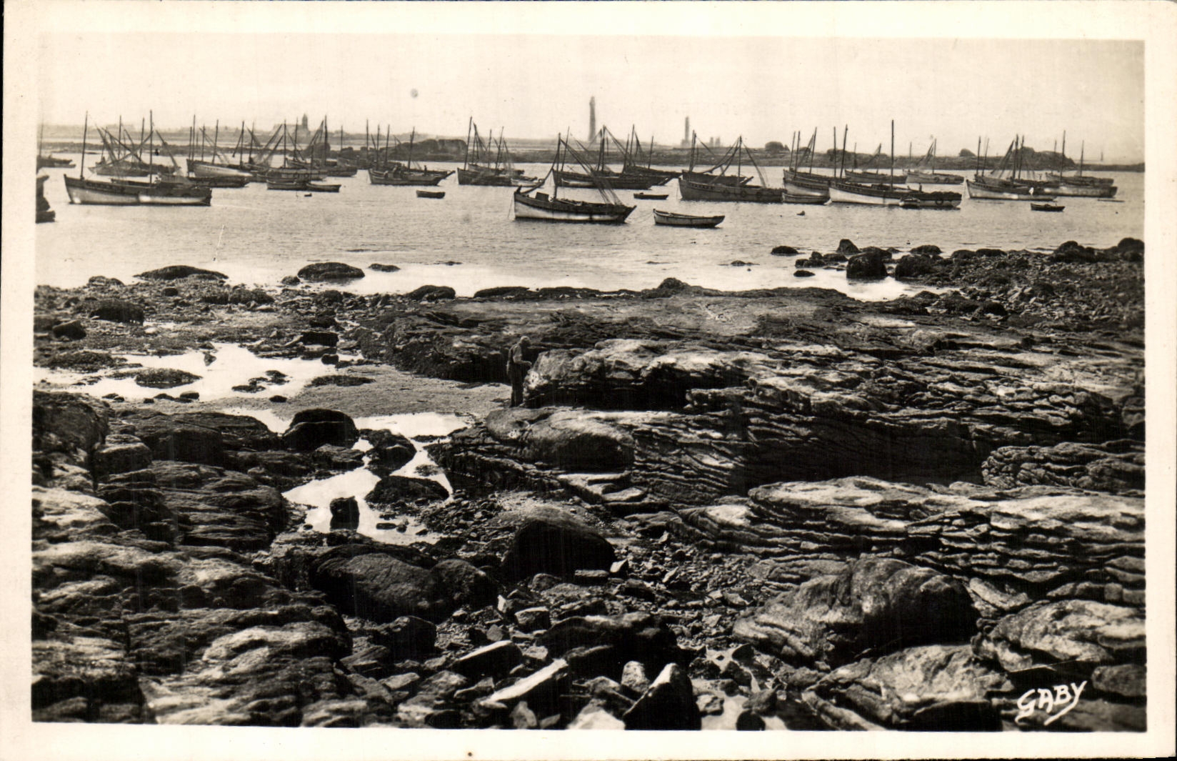 CPA Saint Guenole Penmarch Flottilte de bateaux