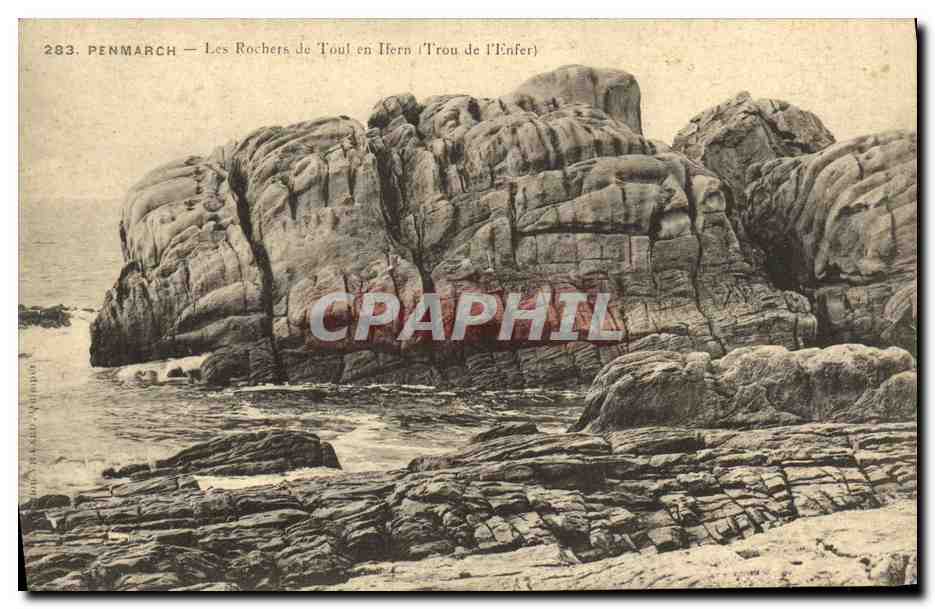 CPA Penmarch Les Rochers de Toul en Ifern Trou de l enfer