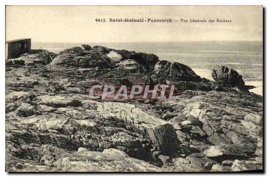 CPA Saint Guenole Penmarch Vue Generale des Rochers