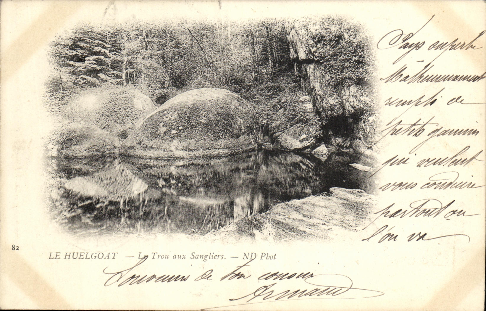 CPA Le Huelgoat Le Trou aux Sangliers 