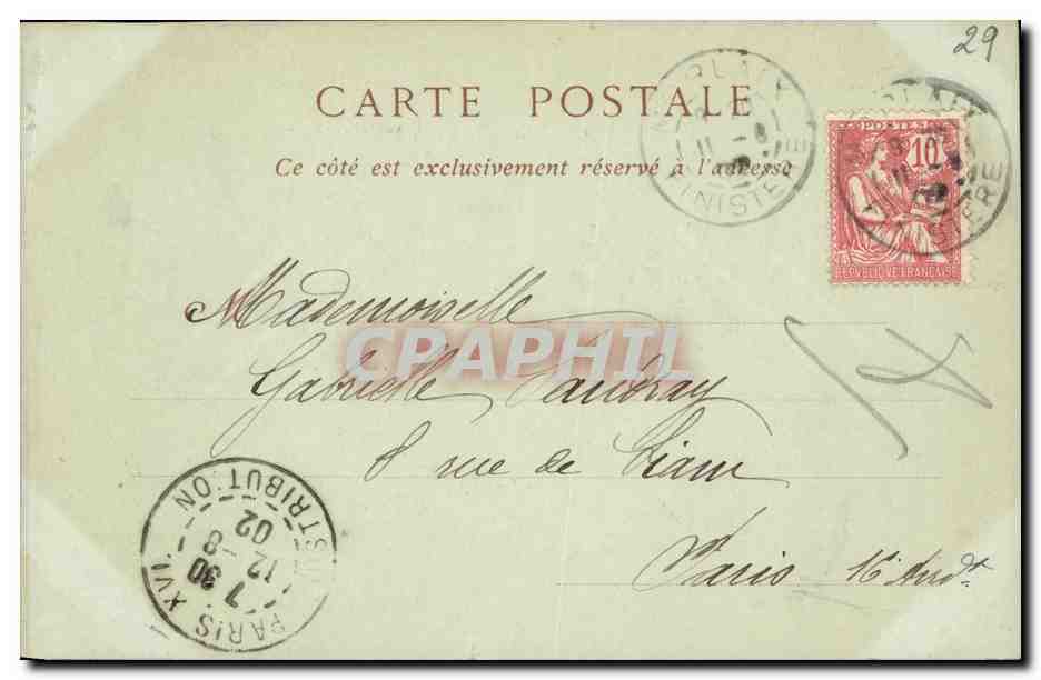CPA Le Huelgoat Le Trou aux Sangliers  — Rückseite