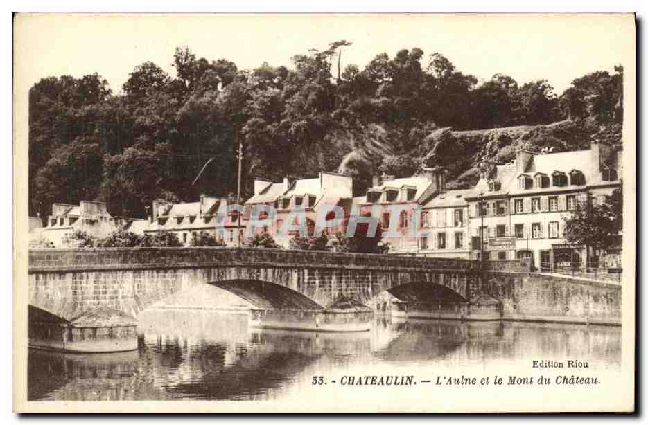 CPA Chateaulin L Aulne et Mont du Chateau