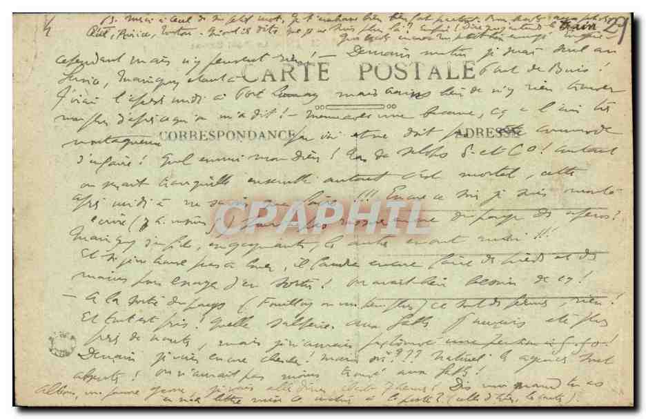 CPA Chateaulin Le Mont Banine — Rückseite