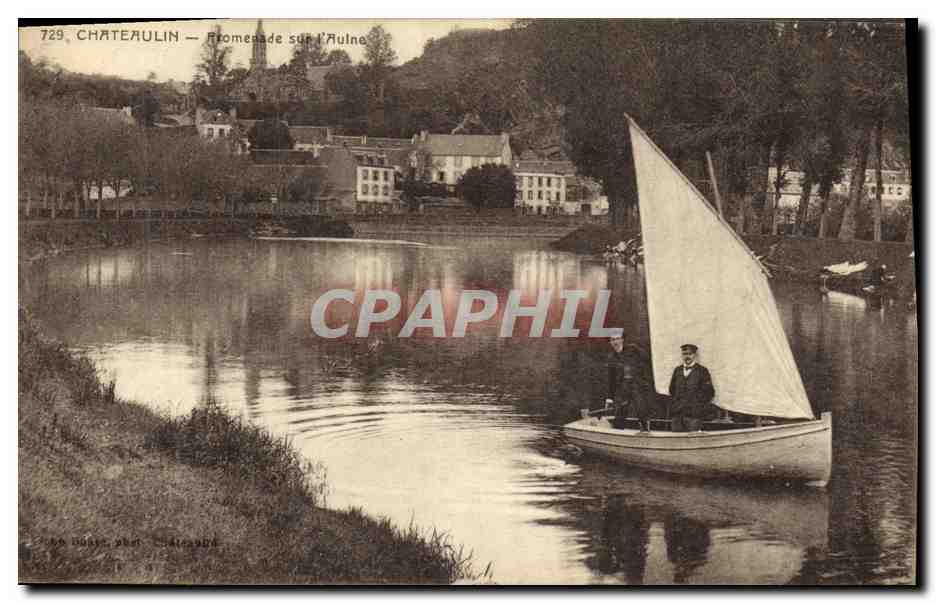 CPA Chateaulin Promenade sur L Aulne Bateau