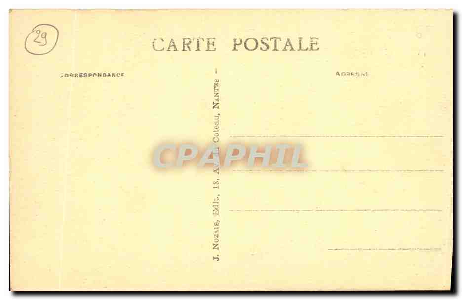 CPA Camaret Les Rochers Tas de Pois — Rückseite