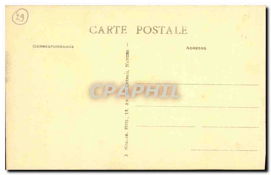 CPA Camaret Vieilles Chaumieres Bretonnes de Lagat Jar — Rückseite