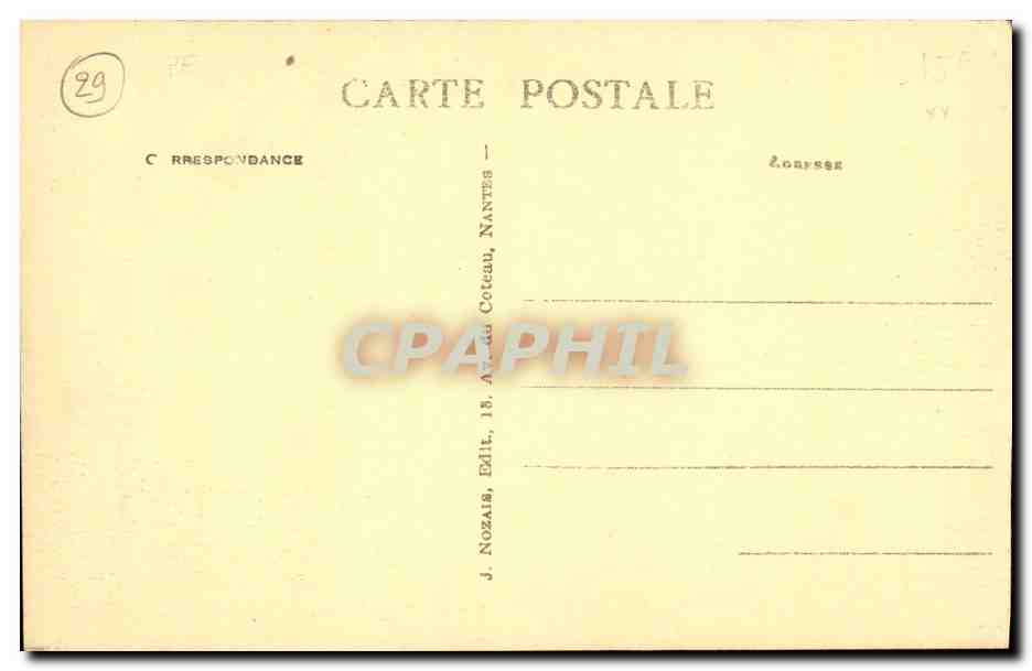 CPA Camaret Arrivee d un bateau Sardinier — Rückseite