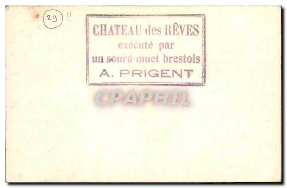 CPA Chateau des reves Sour Muet Prigent  — Back