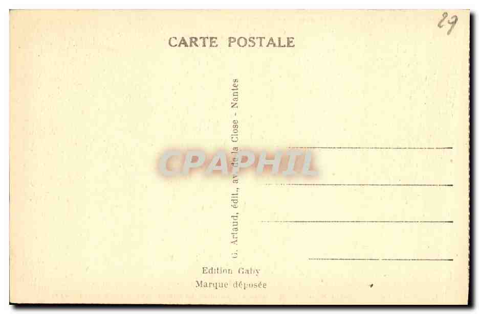 CPA Locronan Chapelle du Penity Mise au Tombeau de Pierre a 6 personnages — Rückseite