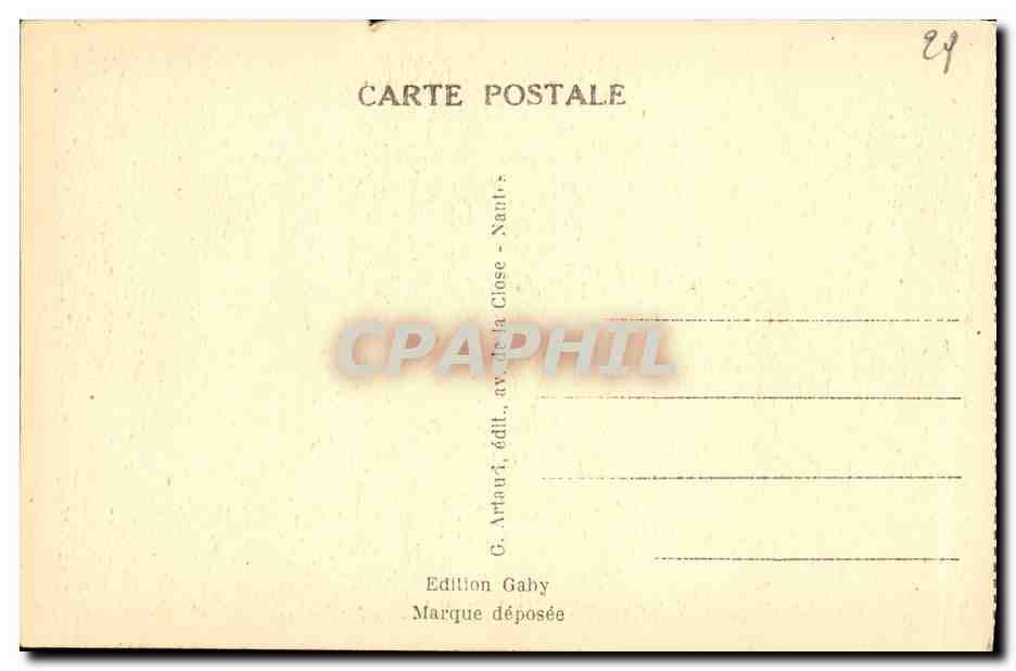 CPA Locronan L Eglise et Chapelle du Penity elevee sur l ordre d Anne de Bretagne — Rückseite
