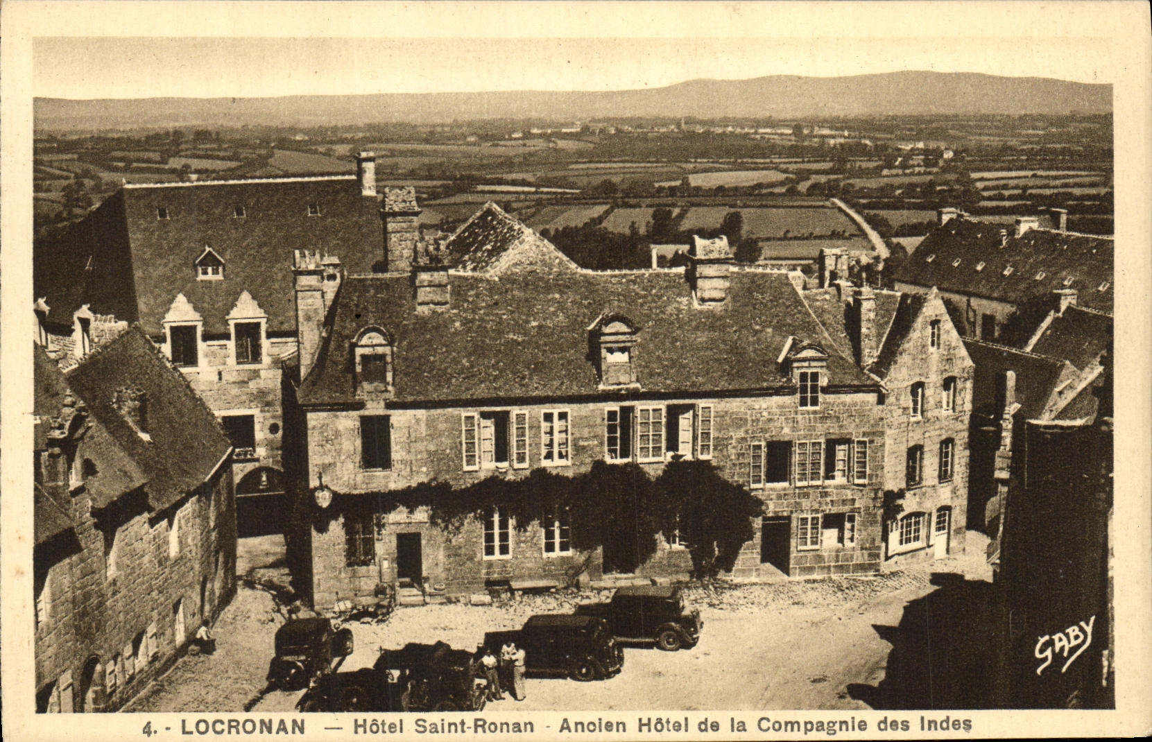 CPA Locronan Hotel Saint Ronan Anolen Hotel de la Compagnie des Indes