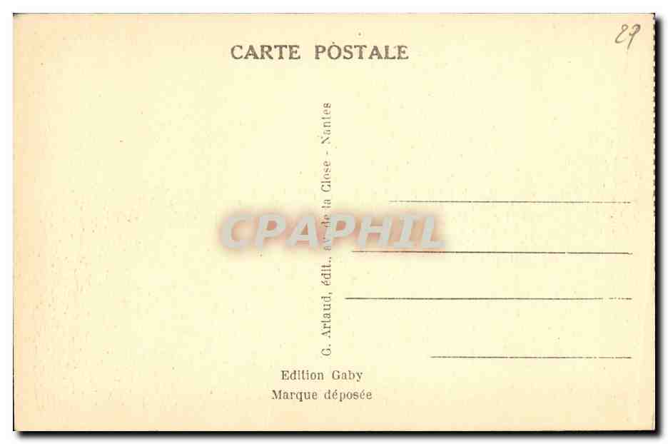 CPA Locronan Vieil Hotel Saint Ronan — Rückseite