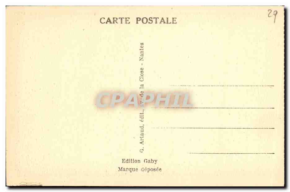 CPA Locronan Medaillons de la Chaire Representant des scenes de la vie de Saint Ronan — Rückseite