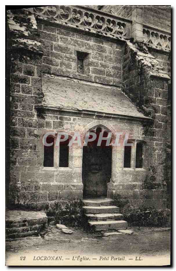 CPA Locronan L Eglise Petit Portail