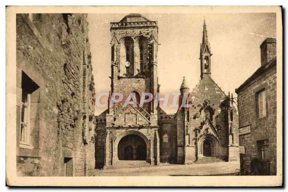CPA Locronan L Eglise et la Chapelle du Pentity