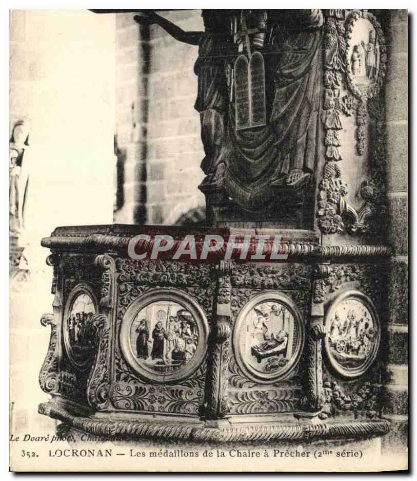 CPA Locronan Les Medaillons de la Chaire a Precher