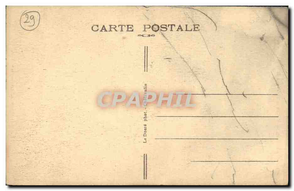 CPA Locronan Vieilles Maisons cote de la Chapelle du Penity — Rückseite