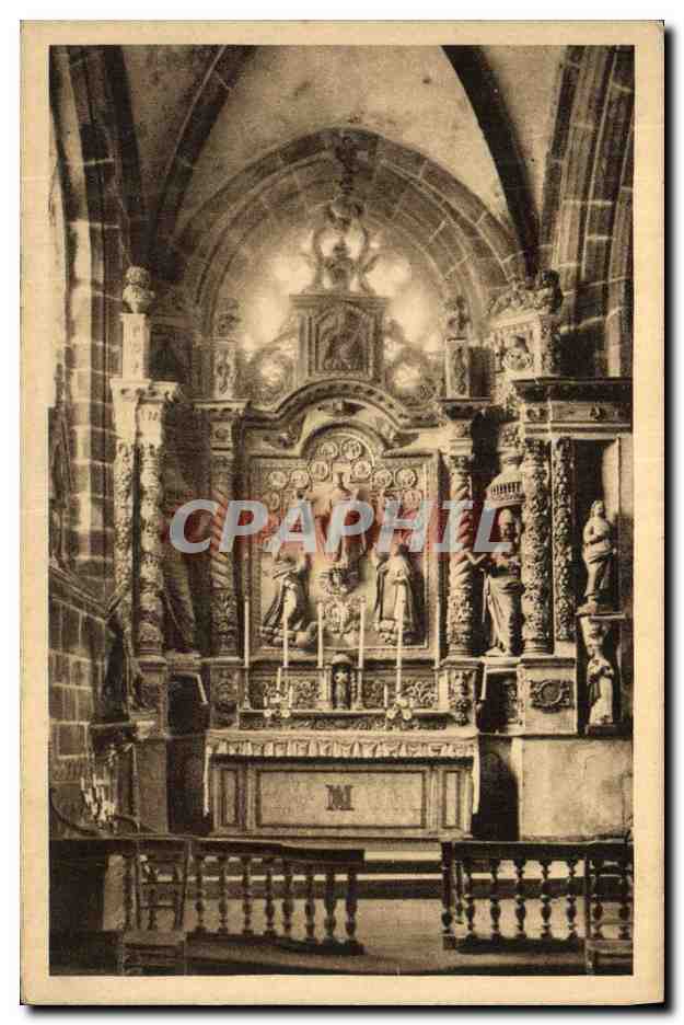 CPA Locronan L Eglise Autel de la Vierge
