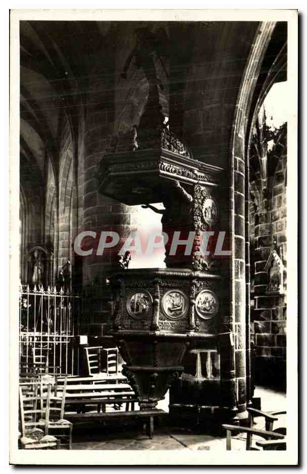 CPA Locronan Interieur de L Eglise La Chaire
