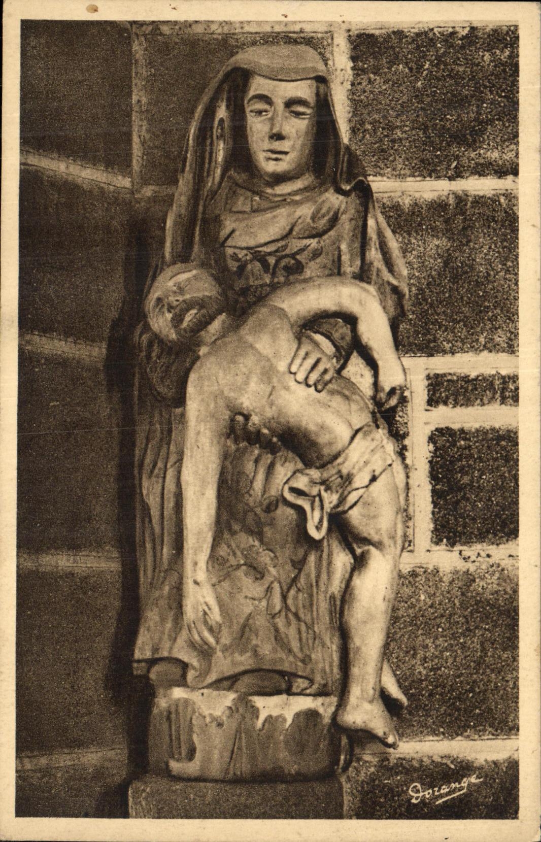 CPA Locronan Interieur de L Eglise Notre Dame de Pitie